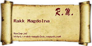 Rakk Magdolna névjegykártya
