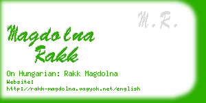 magdolna rakk business card